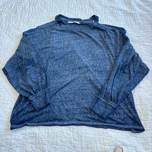 We The Free Denim Blue Top